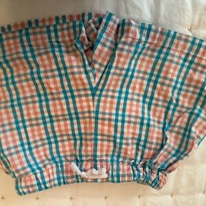 Plaid Drawstring Swim trunks